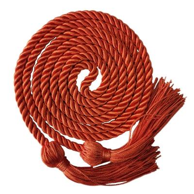 China School Burnt Orange Color Solid Color Graduation Honor Ties Graduation Strings for sale