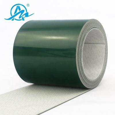 China Heat Resistant Industrial Agriculture Machinery Belt PU Blackish Green Conveyor Belt With Fiber Bottom for sale