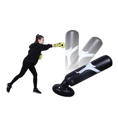 China 2022 New Fitness Gym Training Equipment 64 Inch Inflatable Free Standing Sandbag Man Kick Boxing Bag Equipment for sale