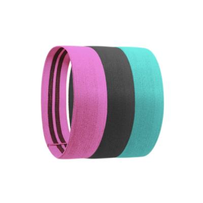 China High Quality Workout Customized Woven Fabric Elastic Resistance Bands And Grippy for sale