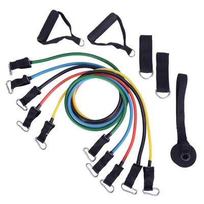 China Soft Grip Grip And Workout Cable Machine Attachments Eco-Friendly Material Home Resistance Bands Set 11pcs for sale