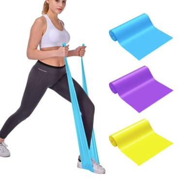 China Eco-friendly latex material high elastic gym accessories bulk home fitness stretching exercise yoga tension band for sale