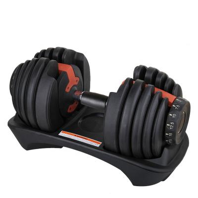 China Rubber Covered Dumbbell In Running Fitness Equipment Dropshipping 52.5LB 24KG 552 Dumbbell Adjustable Dumbbell for sale