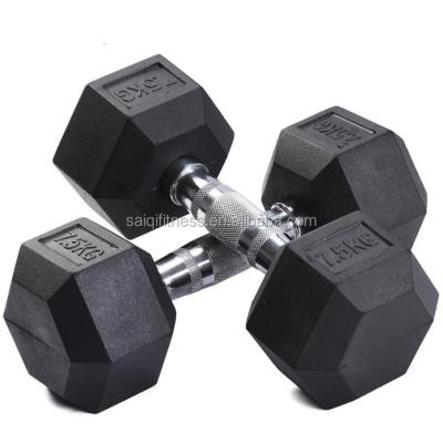 China Direct Selling Universal Competitive Price Factory Rubber Hex Dumbbell With Fastest Production Time for sale