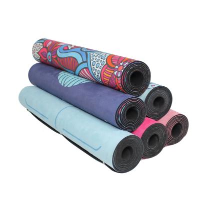 China Wholesale Full Color OEM/ODM Natural Rubber Yoga Mats, Suede PU Yoga Mat Machine Washable for sale