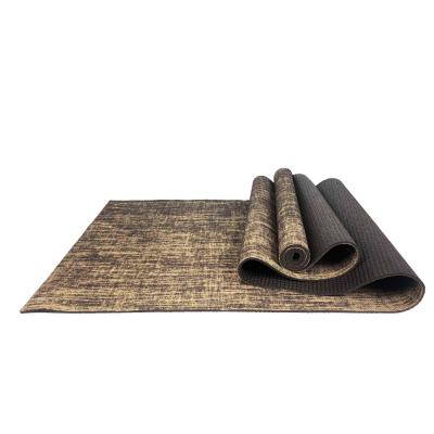 China Hot Selling Natural Eco-friendly Eco-Friendly Fitness Jute Yoga Mat PVC PVC Yoga Mat For Yoga for sale