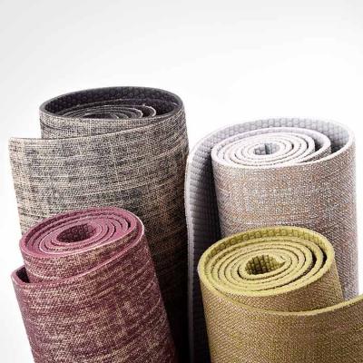 China Other Natural Yoga Protection Jute Hemp Yoga Mat PVC Eco-friendly Exercise Mat for sale