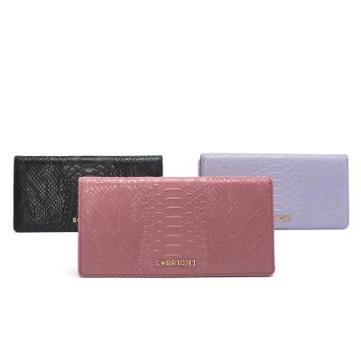 China Custom High Quality Card Bag Wallet Fashion Handbag OEM Designer Brand To Figure Deal Snake Embossed Pattern for sale