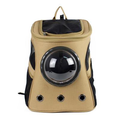 China Factory Price Canvas Material Pet Stored Package Leather Bag Pet Shoulder Bag Space Capsule Pet Cat Bag for sale