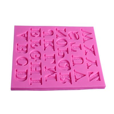 China Sustainable Fondant Mold DIY Silicone Letter Craft Mold Handmade Cake Decorating Molds for sale