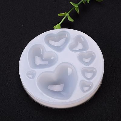 China Viable Loving Heart Shape Silicone Fondant Molds DIY Lover Chocolate Candy Dough Cake Decorating Tools for sale