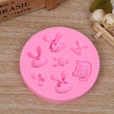 China Viable Rabbit Shape Silicone Fondant Mold 3D Cake Decorating Mold Cupcake Candy Chocolate Molds for sale