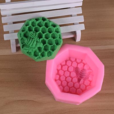 China Viable Honeycomb Fondant Silicone Mold DIY Chocolate Mousse Cake Decorating Molds Handmade Soap Candle Molds for sale