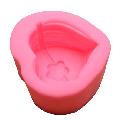 China Viable Heart Soap Silicone Mold Handmade Flower Heart Shape Cake Decorating Tool DIY Candle Resin Plaster Mold for sale