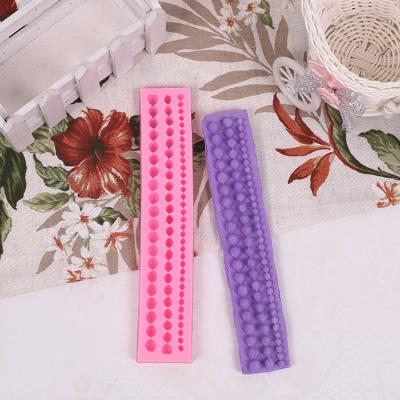 China Viable Pearl Cake Decorating Mold Silicone Fondant Mold Pearl String Cake Molds Birthday Wedding Cake Decorating Mold for sale