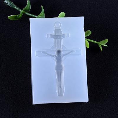 China Viable Jewelry Beading Clear Casting Mold Resin Mold Crystal Cross Pendant Handmade Soap Mold Unicorn Gift for sale