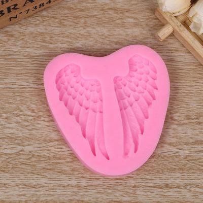 China Viable Mold Silicone Angel Wings Wing Tools Silicone Fondant Mold Baking Cake Decorating Molds for sale