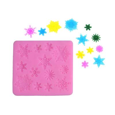 China Viable Christmas 3D Snowflake Silicone Molds DIY Fondant Baking Tools Cure Decorating Molds Glue Resin Molds for sale