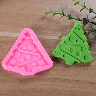 China Viable Cupcake Topper Fondant Cookies Mold Christmas Tree Silicone Mold Chocolate Candy Cake Decorating Tools for sale