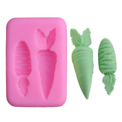 China Viable Carrot Fondant Silicone Mold Cake Decorating Chocolate Fondant Mold Clay Plaster Epoxy Mold for sale