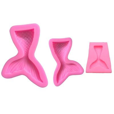 China Viable Fish Tail Silicone Fondant Mold Cake Decorating Chocolate Candy Mold DIY Epoxy Resin Plaster Soap Mold for sale