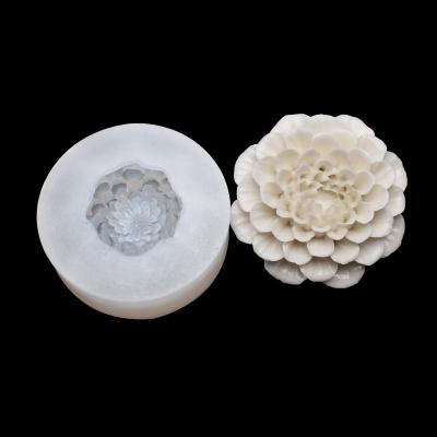 China Large Sustainable 3D Peony Flower Silicone Mold Car Aromatherapy Decoration Tools DIY Epoxy Resin Molds for sale