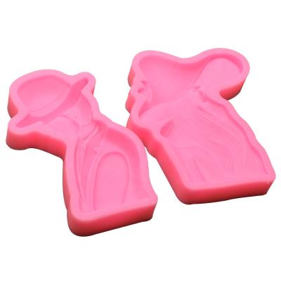 China Viable Hat Men Women Couple Lovers Silicone Mold Chocolate Mousse Cake Decorating Tools Cupcake Topper Fondant Molds for sale