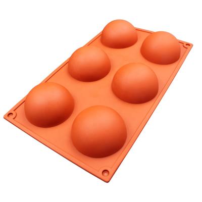 China Viable Dome Silicone Mold for Hot Chocolate Bomb Round Jelly Pudding Mousse Dessert Mold Baking Tools for sale