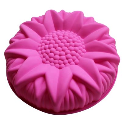 China Viable Sunflower Silicone Cake Mold For Baking Big Flower Cake Dessert Molds Bakeware Mold For Birthday Party for sale