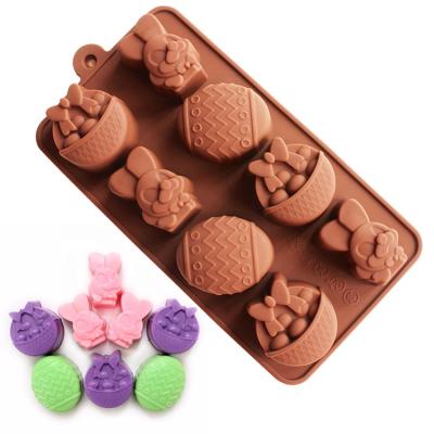 China Viable Silicone Molds For Chocolate Egg Easter Cake Baking Tool Ice Cube Soap Mold Jello Candy Pudding Mold 8 Hole for sale