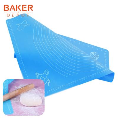 China Non Viable Stick Silicone Baking Tray Mat 64*45cm Pastry Silicone Rolling Dough With Measurements for sale