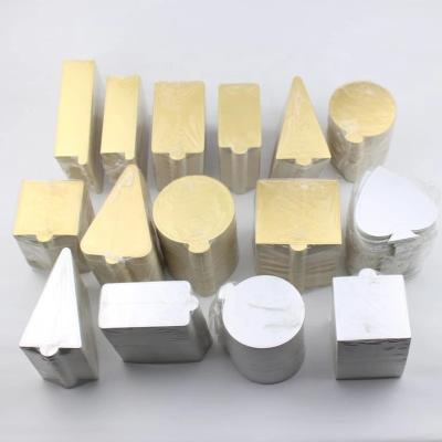 China 100pcs Disposable Different Shape Mousse Board Gold and Silver Paper Decorative Tools Cake Bottom Tips Wedding Birthday Cake Baking Pastry Tools for sale