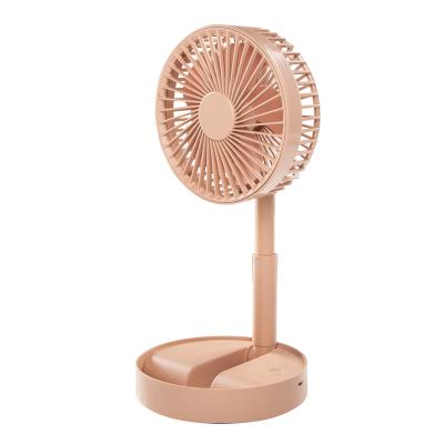 China Folding Fan Portable Telescopic Handheld Desktop Mute Fan USB Rechargeable Portable Fan 13.5*13.5*29.5CM for sale