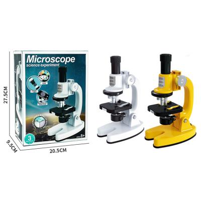 China 1200X Plastic Monocular Biological Microscope Set Educational Science For Student Simulation Microscope Toy Scientific Instruments for sale