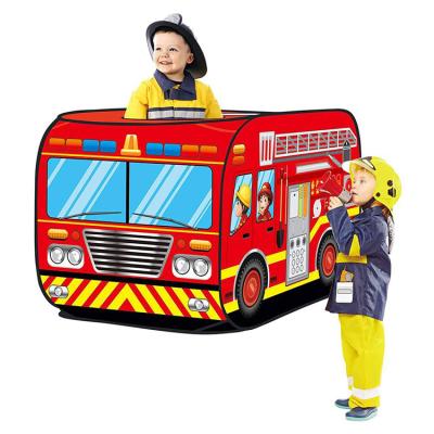 China Sports Toy Wholesale Outdoor Indoor Play Tent Fire Truck Bus Police Car Play Tent House For Kids Play Folding Tent Kids Play On Sale for sale