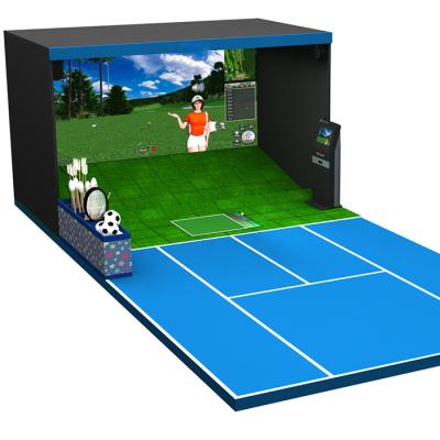 China Indoor Ironwork Tennis Fitness Training Equipment Sports Park Indoor Tennis Simulator School Tennis Trainer for sale