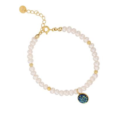 China Beautiful FASHIONABLE New Arrival Ladies Jewelry S925 Soft Freshwater Pearl Agate Bracelet For Sale for sale