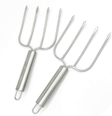 China Suitable Durable Meat Claws Chicken Fork Strong Strength Stainless Steel Turkey Lifting Forks for sale