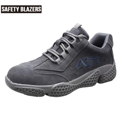 China SAFETY BLAZERS Toe Work Protection Four Seasons Steel Leather Trim Smell Proof Breathable Men Work Safety Shoes for sale