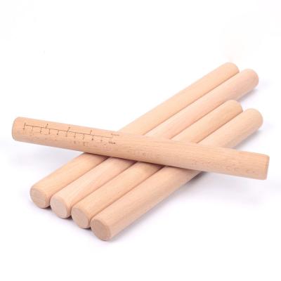 China Europe TaiLai Rolling Pin Wood Roller For Baking Clay Pasta Cookie Dumpling Precise Measures Wooden French Roller For Kitchen for sale