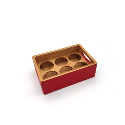 China Wood Condiment Boxes Storage Europe Wooden Storage Boxes Europe Storage Organizer Picnic Kitchen Pantry Box Bamboo Grill Spice Socket for sale