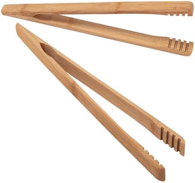 China Europe Bamboo Toast Tongs Wooden Tongs For Cooking Bread Pickles Tea Lemon Slices Long Wooden Toaster With Anti Slip Design For Baking for sale