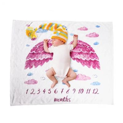 China Tailai 2022 Newborn Baby Folded Soft Photo Props Memory Milestone Monthly Blanket For Photo for sale