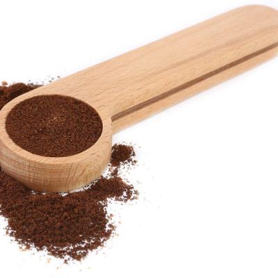 China Multifunctional Wooden Wooden Measuring Coffee Bean Spoon Bag Clip Kitchen Tablespoon Sealing Tailai Coffee Scoop and Bag Clip for sale