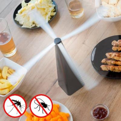 China PORTABLE Fly Fan For Tables Insects Fly Fan Portable Picnic Table Fan For Indoor Outdoor Keep Flies Away From Your Food And Your Family for sale