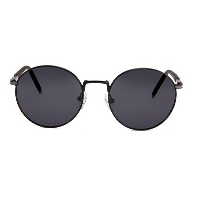 China Low MOQ Order Round Circle Metal Retro Sun glasses Custom Logo Women Sunglasses 2021 for sale