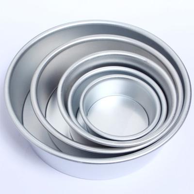 China Durable Aluminum Alloy Round Cake Pan With Removable Bottom Chiffon Cake Mold for sale