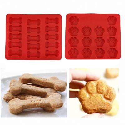 China Easy Viable To Durable Formed Food Grade Dog Bone Silicone Cake Mold For Chocolate Biscuit Bakeware Cake Tools for sale