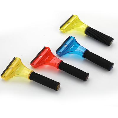 China PS+PVC+EVA+ABS Winter Auto Accessories Cleaning Plastic Car Window Mini Ice Scraper Small Windshield Ice Shovel Snow Shovel for sale