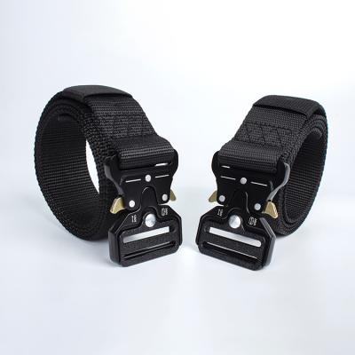 China Army Waist Metal Buckle CQB Webbing 1.5 Inch Lightweight Heavy Duty Nylon Canvas Adjustable Military Tactical Riggers Combat Belt for sale